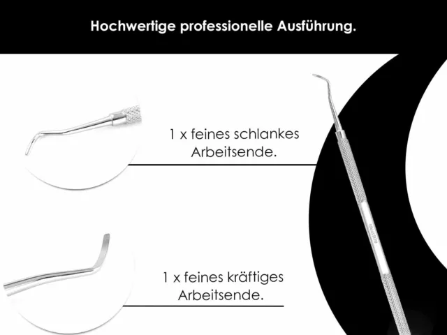 Fußpflege-Set Eckenheber Eckenfeile Nagelreiniger 3