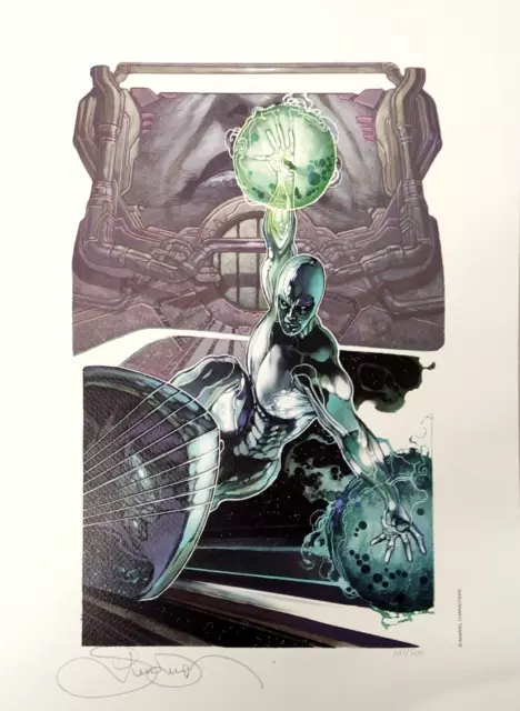 Simone Bianchi Litografía Silver Surfer Firmada Y Numerada Nuevo