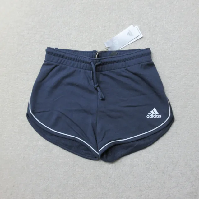 Adidas Jersey Shorts Womens XS Blue Running Trefoil Sports Hot Pants NWT