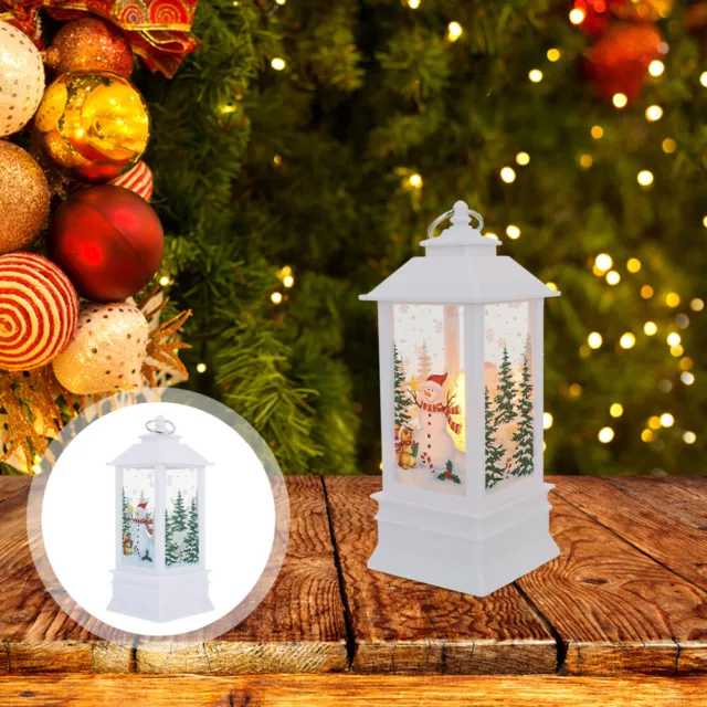 Christmas Snow Globe LED Light Up Snowglobe with Silver Glitter Snow Xmas  Decor