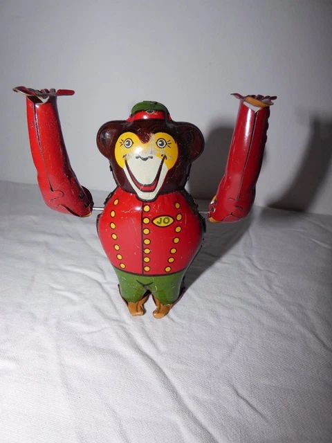 JOUET ANCIEN MECANIQUE AUTOMATE JAPAN MANEGE EN TOLE A CLEF QUI