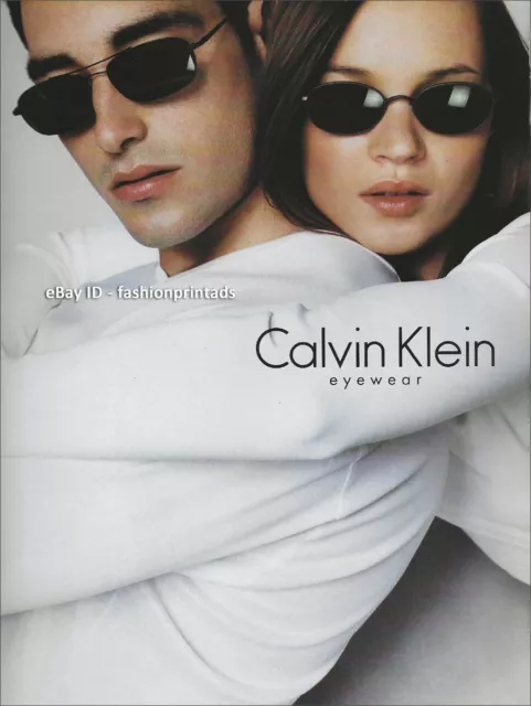 CALVIN KLEIN Eyewear 1-Page Magazine PRINT AD Spring 1999 KATE MOSS