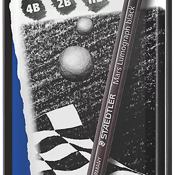 STAEDTLER Mars Lumograph Black Pencils - Assorted Degrees (Tin of 6) - NEW