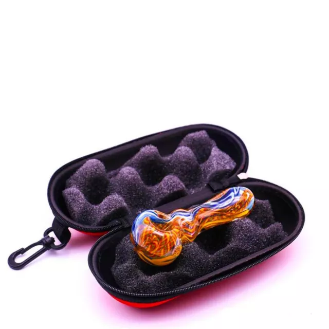 2.5-3 Smoking Tobacco Hand Pipe Clear Glass Borosilicate Small Pipe & Bowl