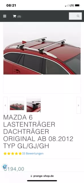 Mazda Dachträger Lastenträger an Dachreling Mazda 6