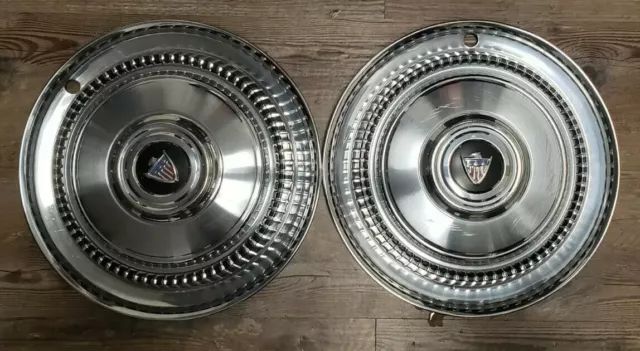 1965 American Motors Corporation 14" wheel Hubcaps Ambassador oem set of 2