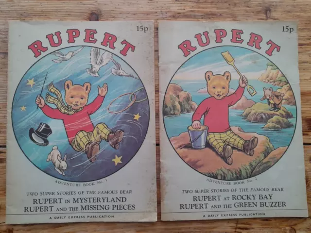 rare Rupert the Bear adventure book comics 1973 paperback 4 stories illustrated