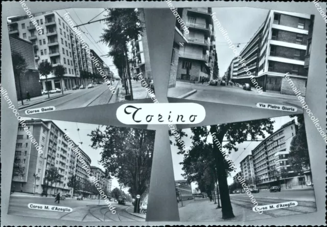 cg326 cartolina torino citta' 4 vedutine piemonte
