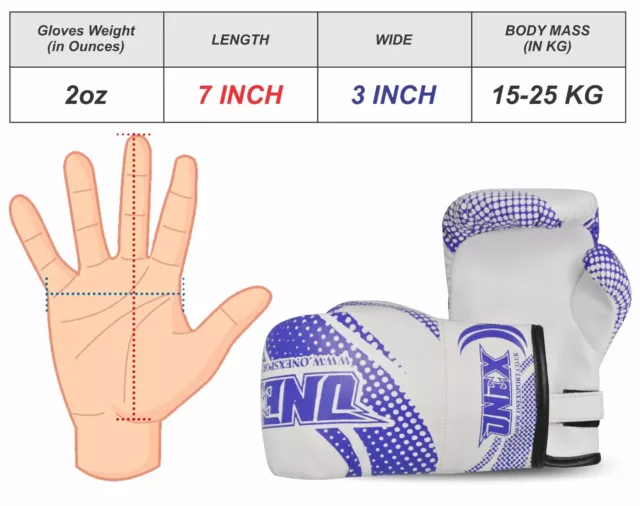 2oz 4oz 6oz Kids Boxing Gloves Junior Mitts Punch Bag Children Gel Pad Gloves 3