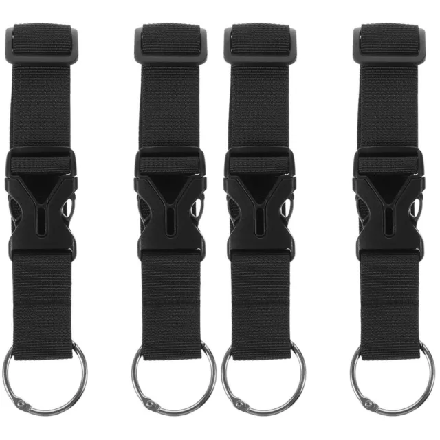 4 piezas Mochila de nailon Imitación Colgador Viaje Ajustable Maleta Cinturones Hebilla