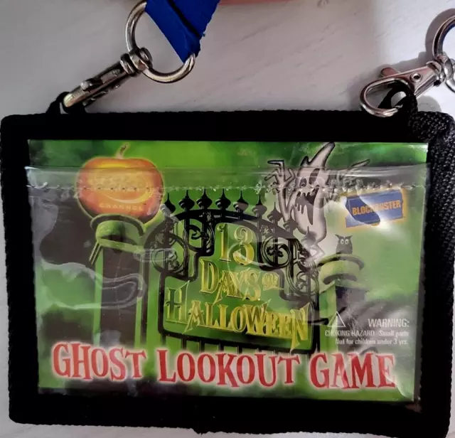 Vintage 2000’s Blockbuster Video Employee Name Tag, Lanyard,& Ghost LookOut game