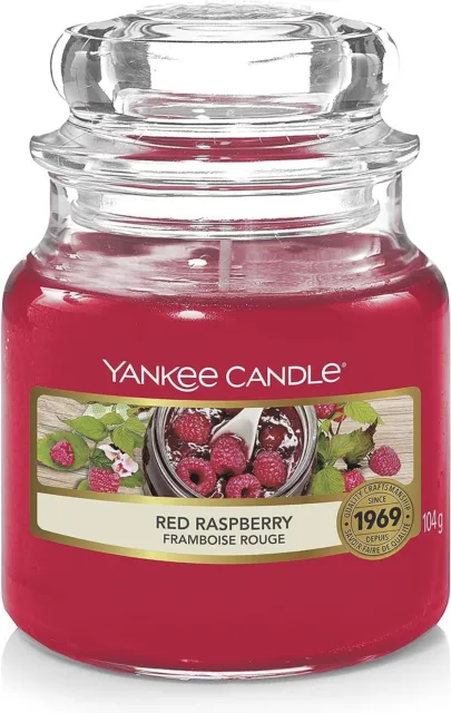 Yankee Candle Red Raspberry Duftkerze Klein 104g Himbeer Duft Brennt ca 30 Std