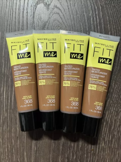 Lot of 4 Maybelline New York Fit Me Tinted Moisturizer Shade 368