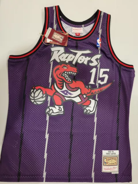 Camiseta retro NBA Tracy McGrady. Temporada 1998-1999. Toronto Raptors.  Colección Hardwood Classics. Marca Mitchell a…