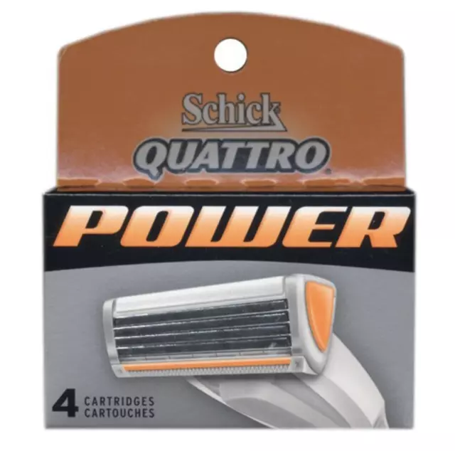 Schick Quattro POWER Rasierklingen Nachfüllpackung 4er-Pack Patronen versiegelte Packung