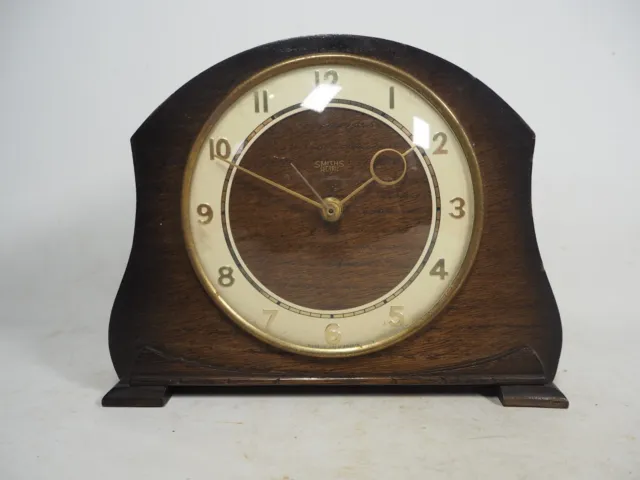 Vintage Smiths Sectric Mantle Clock Electric Wooden Case Bakelite back