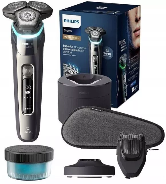 Philips S9986 Wet&Dry Rasoir à barbe alimenté par IA Bluetooth GroomTribe...