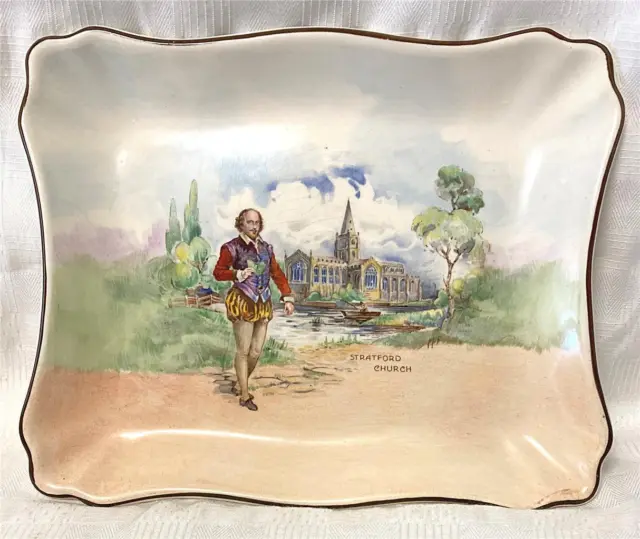 Royal Doulton plate Historic England D.5940 Shakespeare at Stratford Church