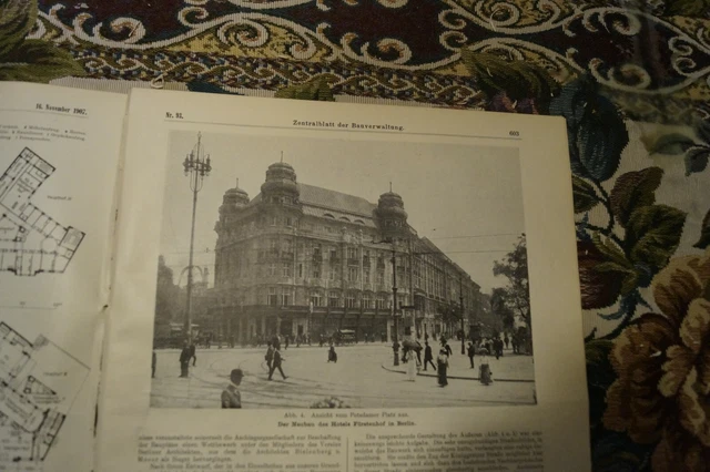 1907 Bauverwaltung 93 Hotel Fürstenhof Berlin Potsdamer Platz