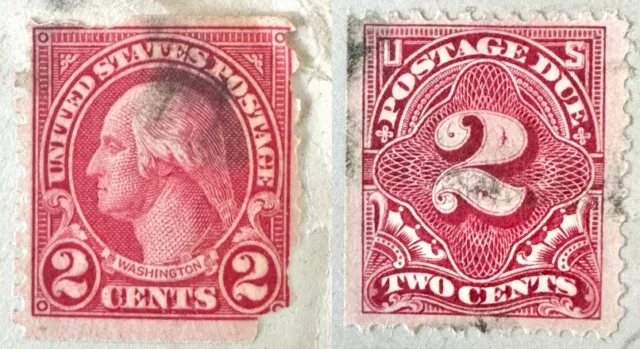 US POSTAGE 2c STAMPS - WASHINGTON DC - 1923 - NO CANCELLATION MARKS