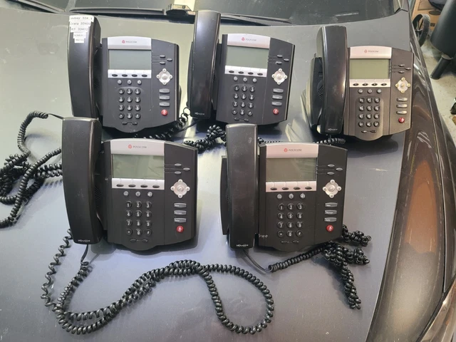 Lot of 5 Polycom SoundPoint IP450 Digital Telephone Business Phones ☆read desc☆