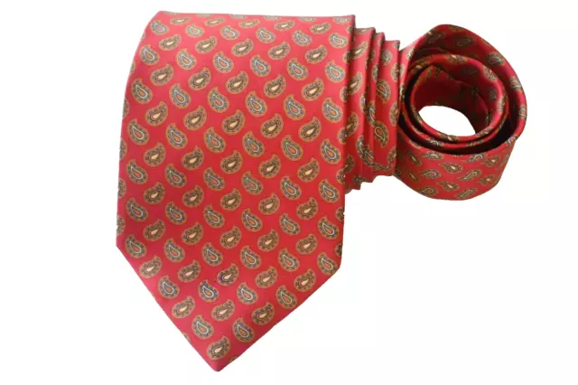 Stefano Ricci Men's Tie Red/Geometric Width: 4" Length: 58"