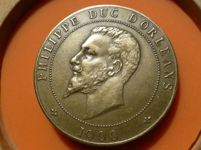 PHILIPPE DUC D'ORLEANS - SUPERBE MEDAILLE DATEE de 1900 - RARE !