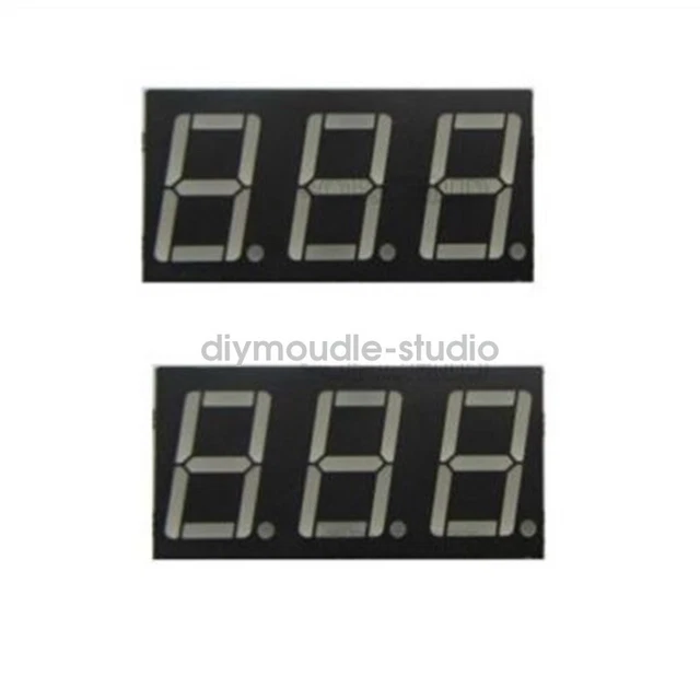 2PCS 0.56 Inch 3 Digit 7 Segment Common Cathode Red Led Display