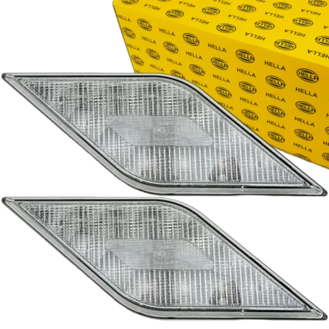 2x LED Luz de Aviso Intermitente Amarillo Hella Shapeline 12V 24V Universal