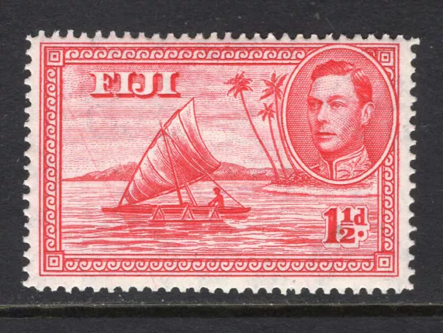 M24149 Fiji 1942 SG252b KGVI: 1½d carmine perf 14 LMM, Cat £35