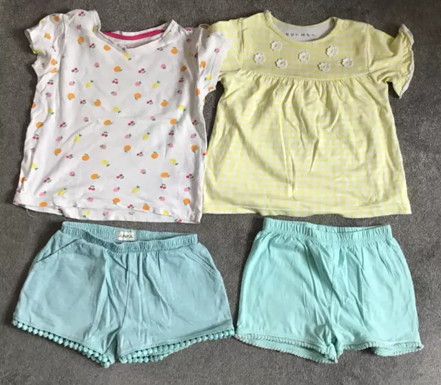 Baby Kleinkind Mädchen 18-24 Monate Sommer Konvolut Shorts und Tops T-Shirts Kleidung