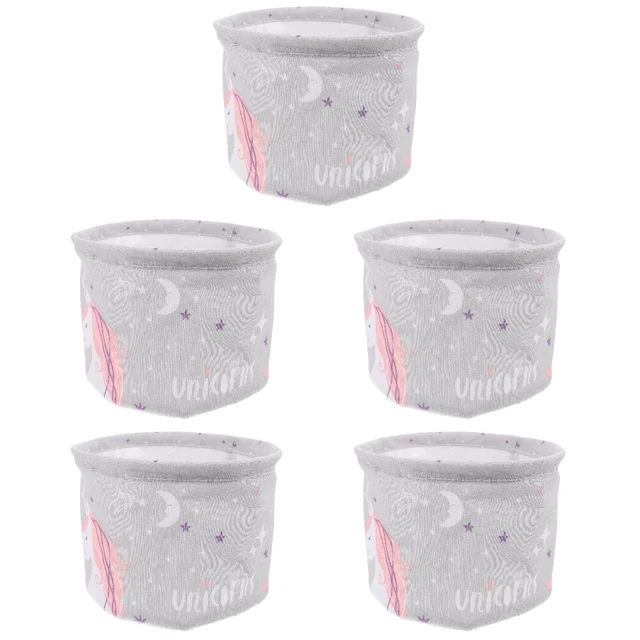 5 piezas Cesta de almacenamiento multifunción Tabletop Sundry Storage Basket Plegable