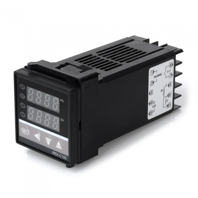 Regolatore Di Temperatura PID Digitale REX-C100 – 0-1300°C – Termocoppia Con Allarme LED – Alimentazione 110V-240V AC - 4