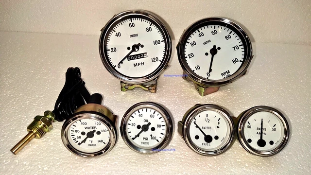 Kit Triple Jauge 52 Mm 3-en-1 – Voltmetre + Temp Eau + Pression Huile Chromé