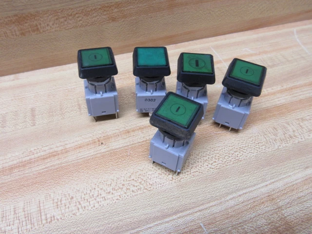 Rafi 1.20 122 Push Button Module 120122 Green Legend (Pack of 5)