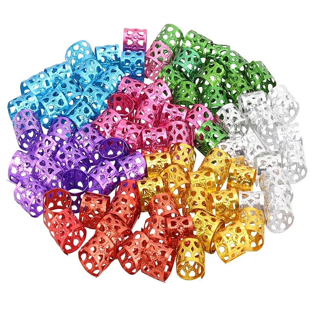Aluminum Dread lock Beads Metal hair jewelry for Women Braids Hair Accessories