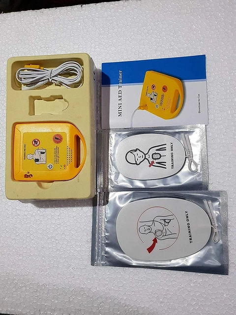 Mini Aed Trainer Adult And Pediatric Pads Wire Connector Portable Lab Equipment