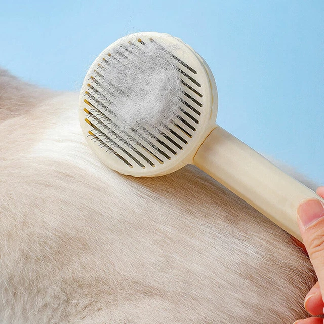 Pet Dog Cat Hair Remover Comb Grooming Massage Deshedding Self Cleaning Brush 3