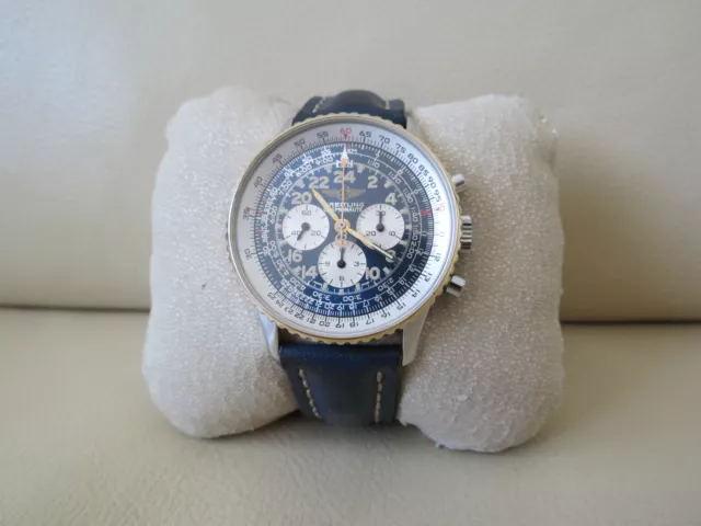 Breitling Navitimer Cosmonaute Chronograph B12019 Blue Dial Mechanical Watch