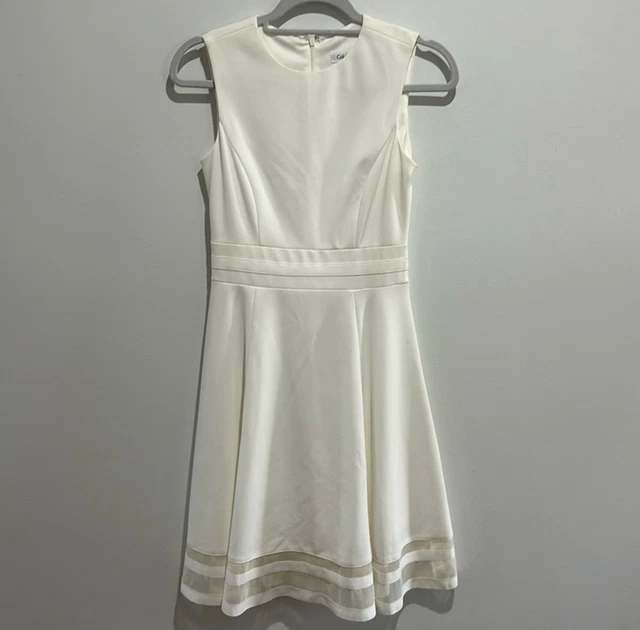 CALVIN KLEIN ILLUSION-TRIM Fit & Flare Dress Womens 2 Cream NWT Mesh Trim $35.00 - PicClick CALVIN KLEIN ILLUSION-TRIM Fit & Flare Dress Womens 2 Cream NWT Mesh Trim $35.00 - PicClick