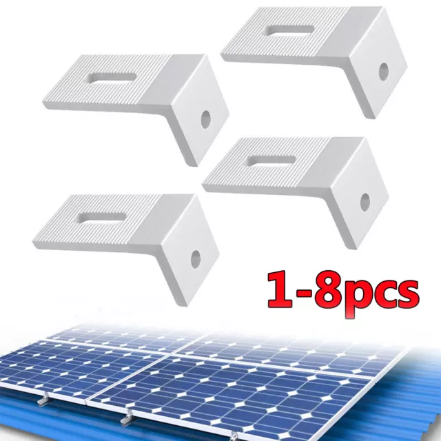 1-8x PV Solar Alu Winkel Verbindungswinkel 90° Kreuzverbund Aluschiene Profil ✔