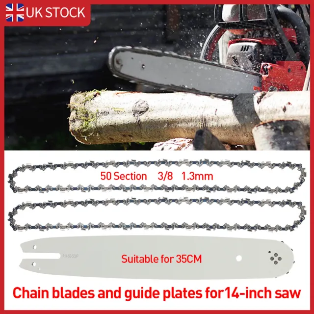 14" 35cm Guide Bar & 2 Chains Fits STIHL 017 MS170 MS171 Chainsaw Parts