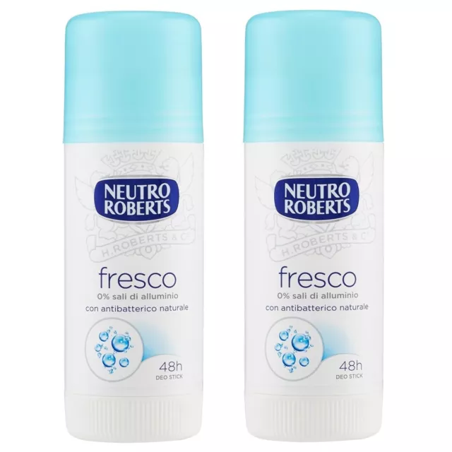 2x Neutro Roberts Fresque Frais Déodorant Stick Déodorant Bleu 8711 - 40ml