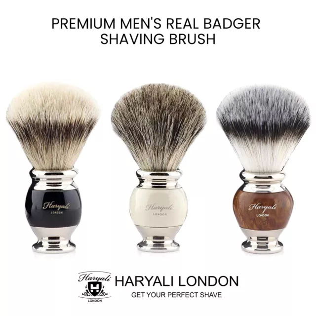 Premium Men's Real Badger Hair Bristles Beard Wet Shaving Brush With Gift Box