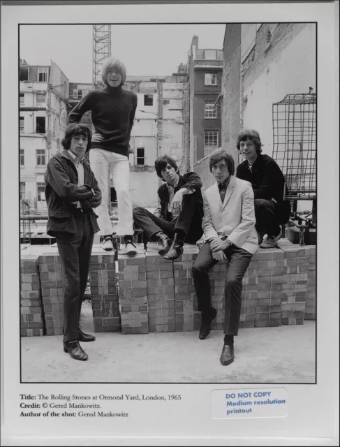 Gered Mankowitz. The Rolling Stones,Ormond Yard, London, 1965. Tirage prepress