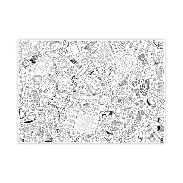 JEKA - MAL MICH BUNT - Ausmal-Tischdecke aus Papier, Motiv Schulanfang 2