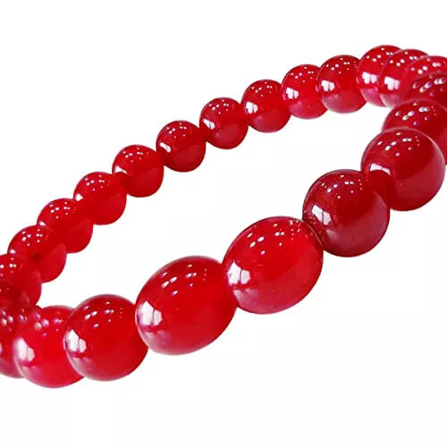 100% Natural Red Onyx Bracelet 8mm Round Wholesale Lot Gemstones Beads Jewellery