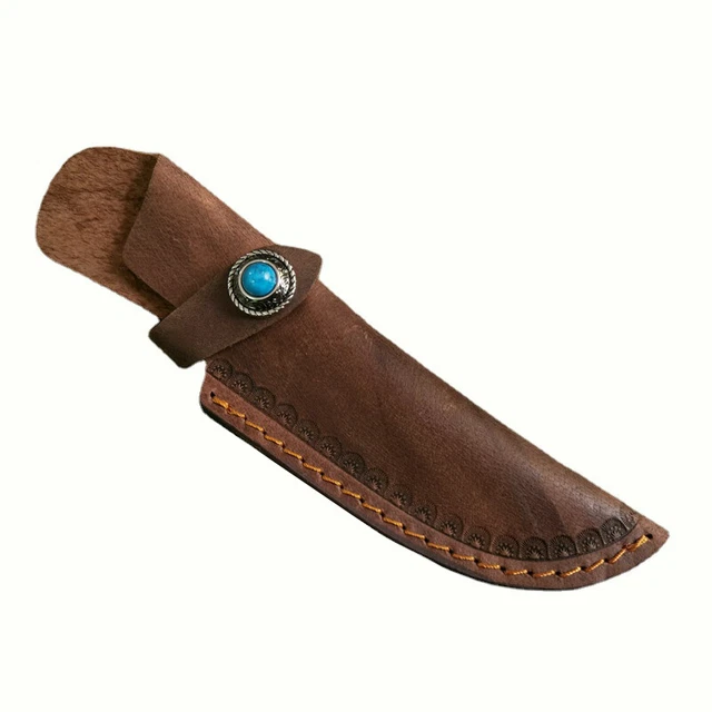 1 X CUIR Ceinture Droit Couteau Étui Pochette Étui Fixé Lame Accessoire Étui EUR 18,04 - FR