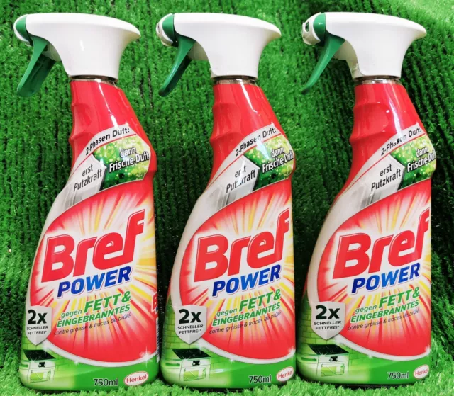 (7€/l) 4x Bref Power gegen FETT & EINGEBRANNTES 750ml Sprühflasche Versand0€!