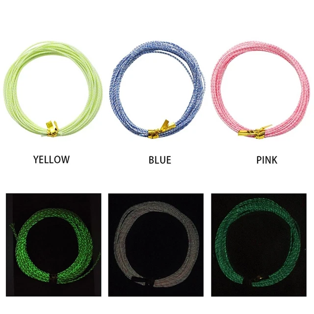 60/90/120/150LB Luminous Fishing Assist-Line PE Braided Hollow Core Binding Rope